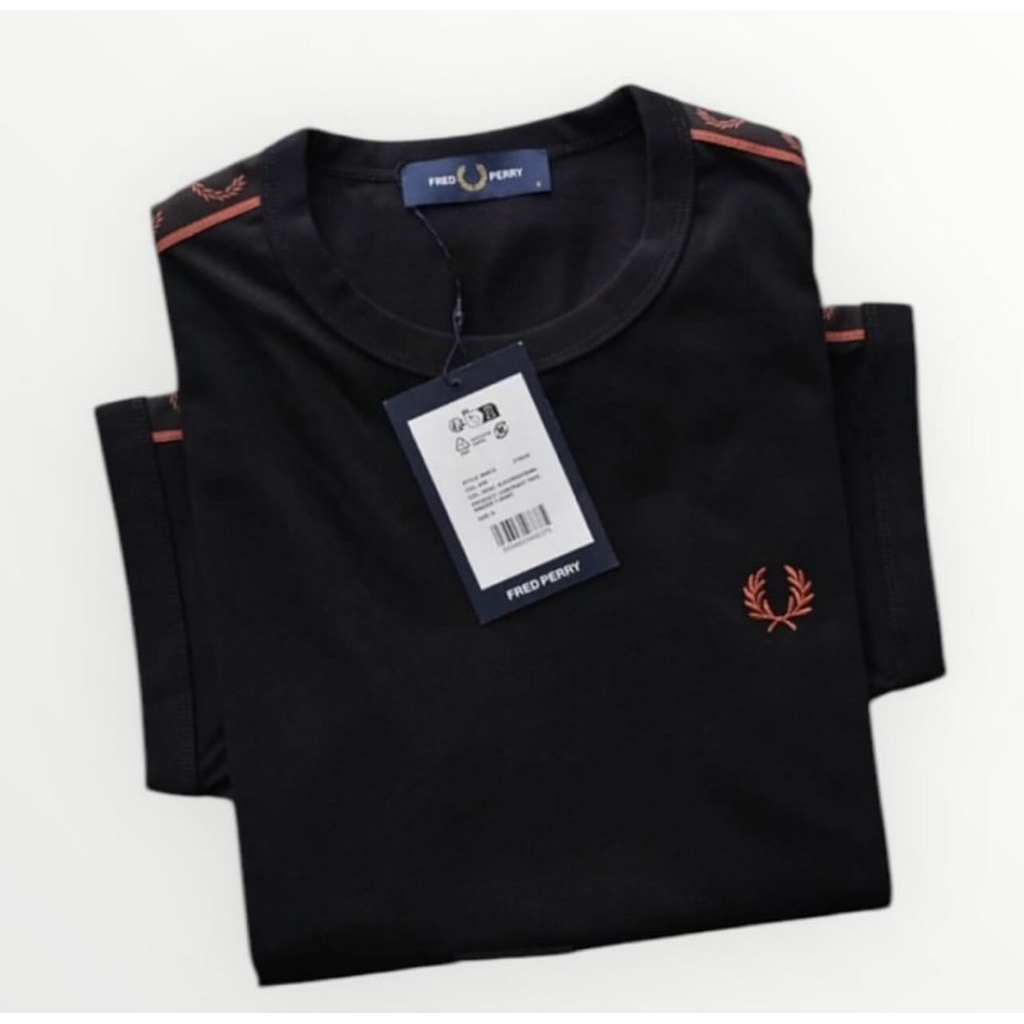 Fred Perry Ringer Taped T-Shirt Black/Brown