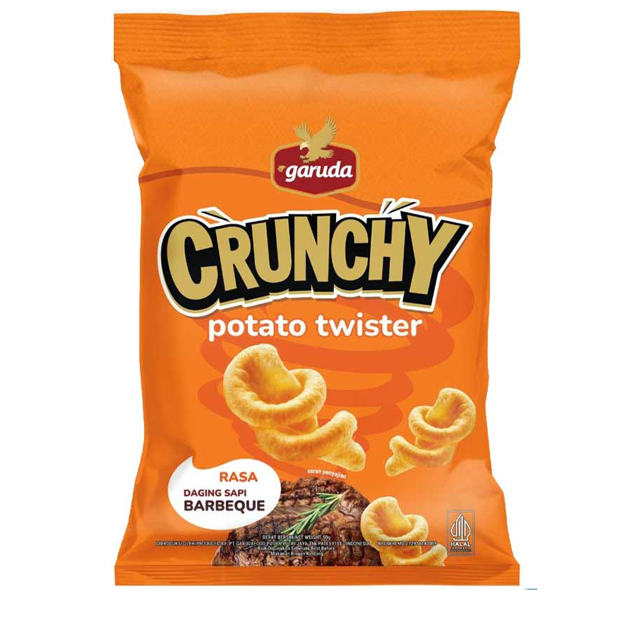 

Garuda Crunchy Twister Potato Chips Barbecue Flavor 60g