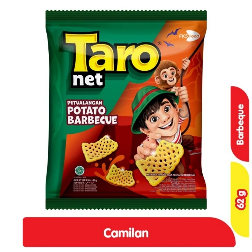 

taro net kentang barbeque 62gr enak renyah