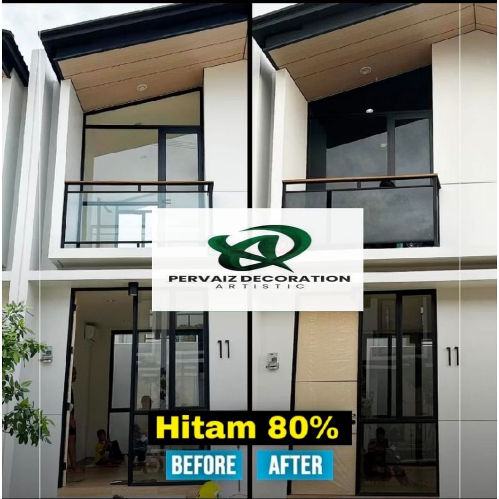 KACA FILM JENDELA STIKER KACA FILM HITAM PENOLAK PANAS ANTI UV RYBEN / RIBEN