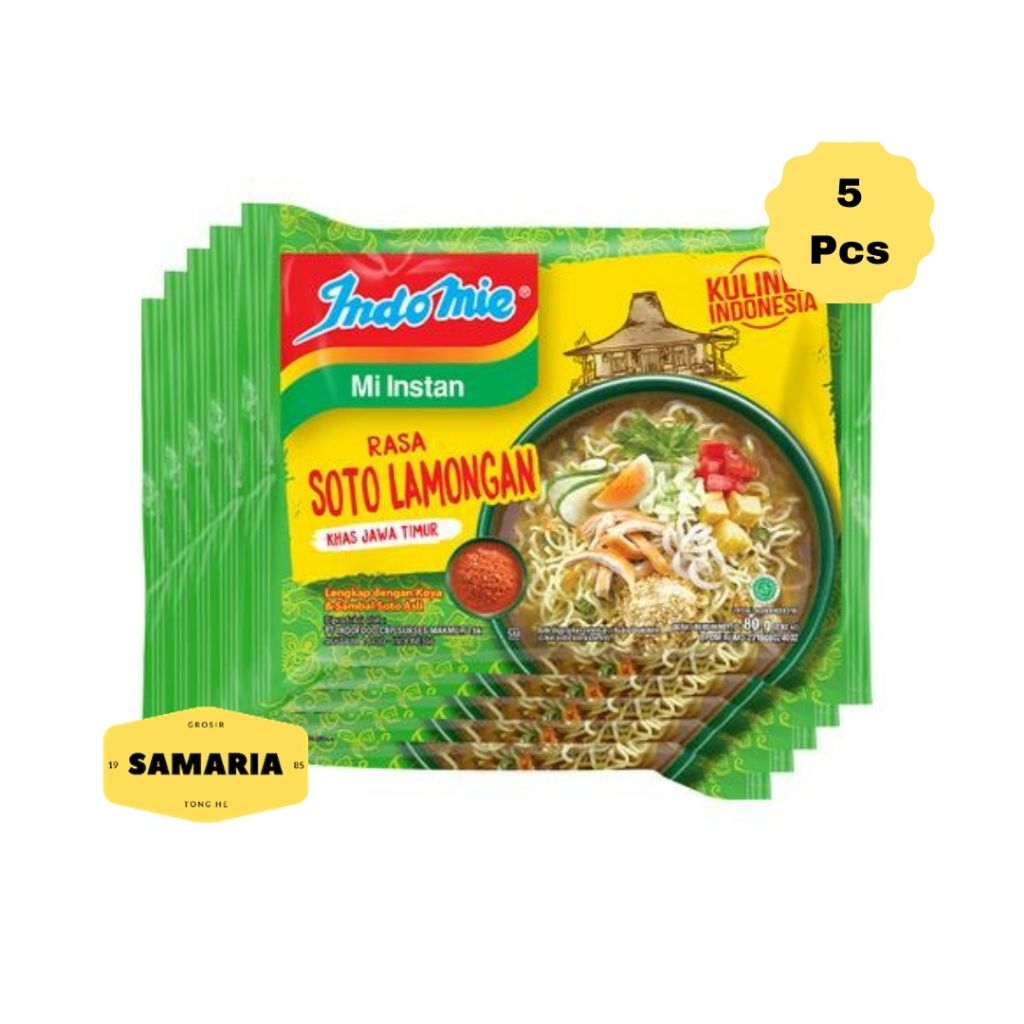 

Paket Bundling 5 Pcs Indomie Mi Kuah Instant Rasa Soto Lamongan