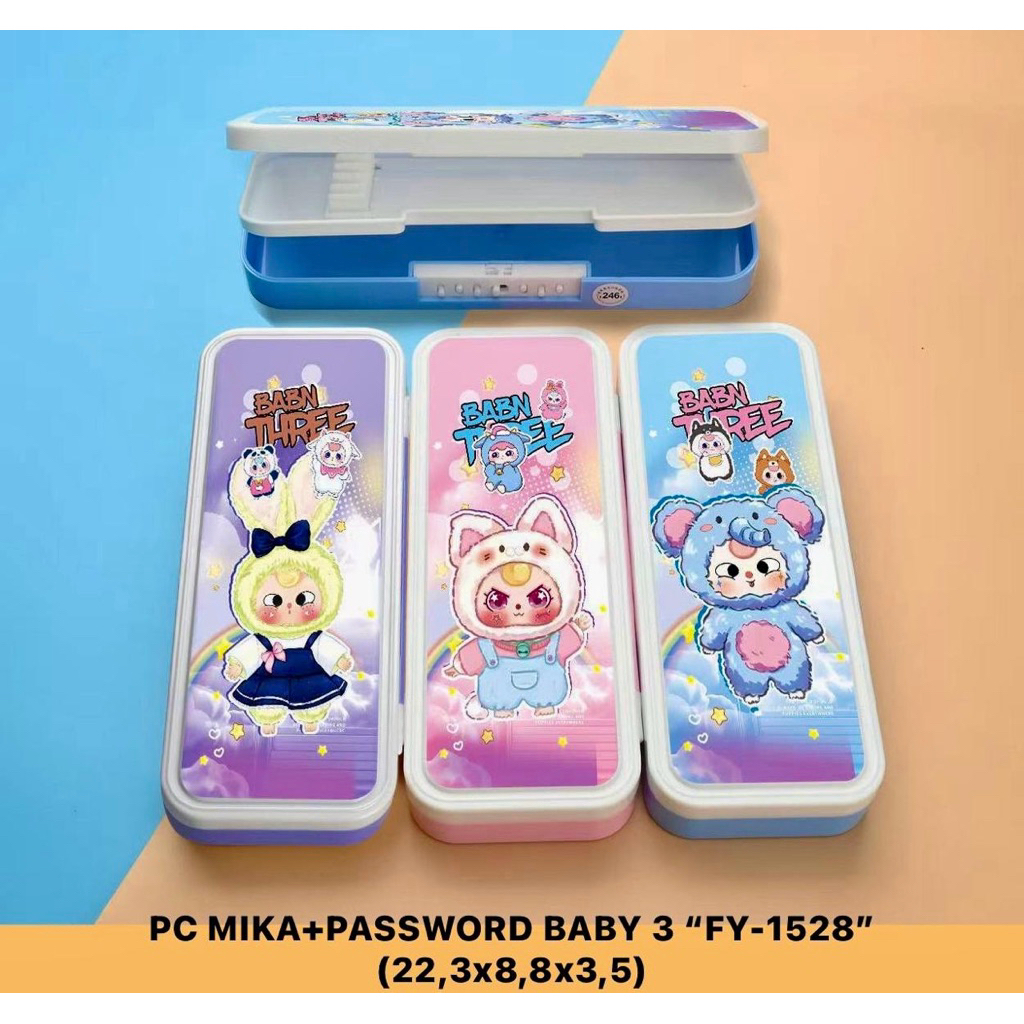 

TEPAK PENSIL Plastik FY-1528/ KOTAK PENSIL Mika Baby Three