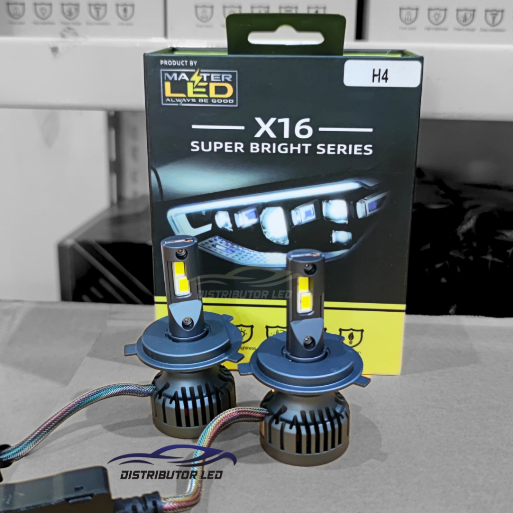 LAMPU LED MOBIL X16 SUPER TERANG H1 H11 H7 H4 HB3 ORIGINAL MASTER LED