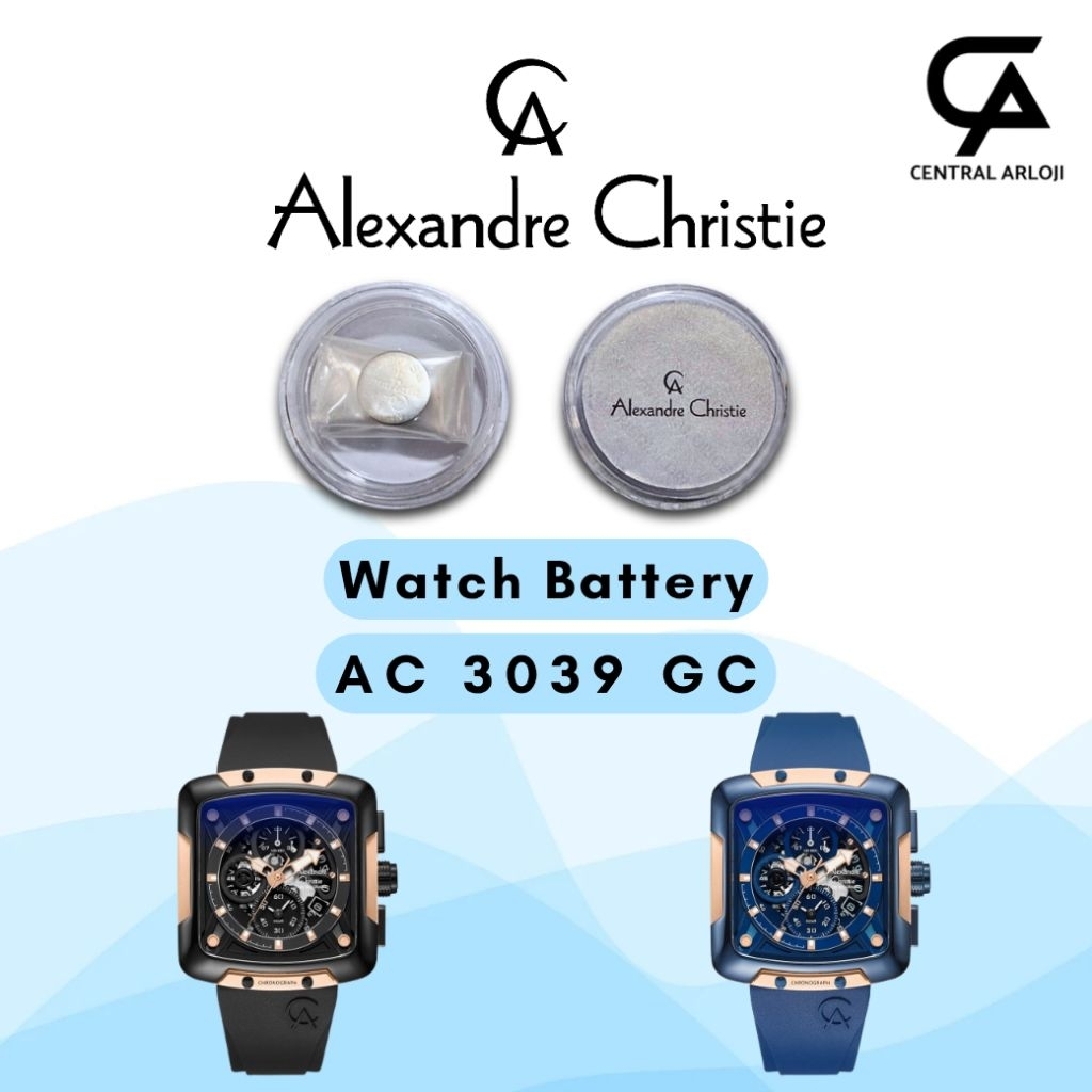 Baterai Jam Tangan Alexandre Christie 3039 GC Original