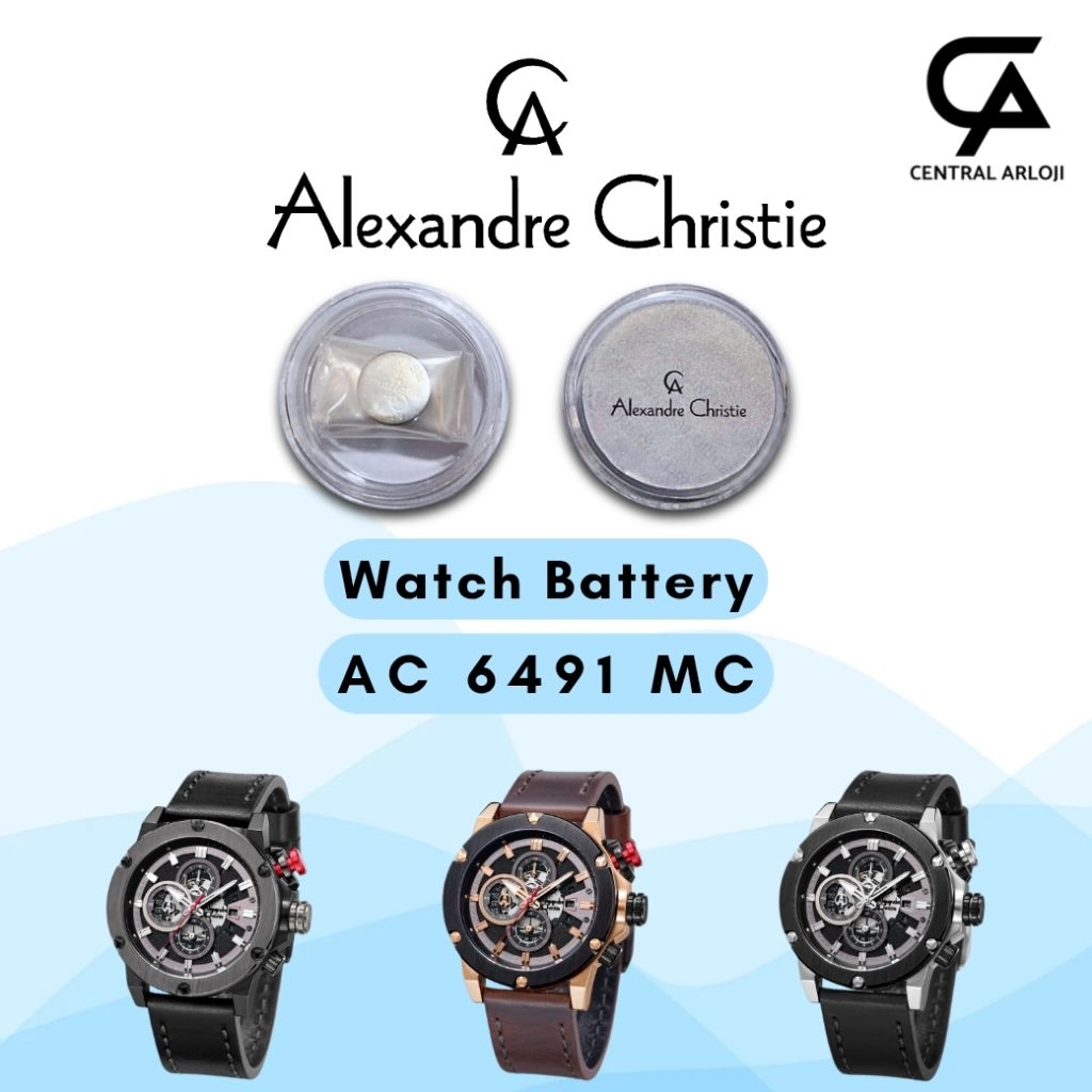 Baterai Jam Tangan Alexandre Christie 6491 MC Original