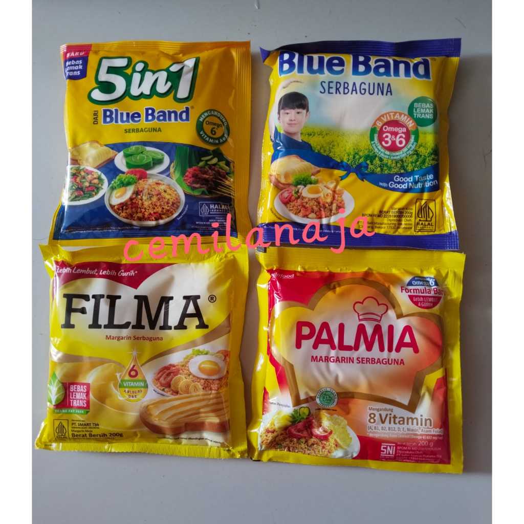 

MARGARINE BLUE BAND PALMIA FORVITA 200 GRAM MENTEGA SERBAGUNA KEMASAN SACHET
