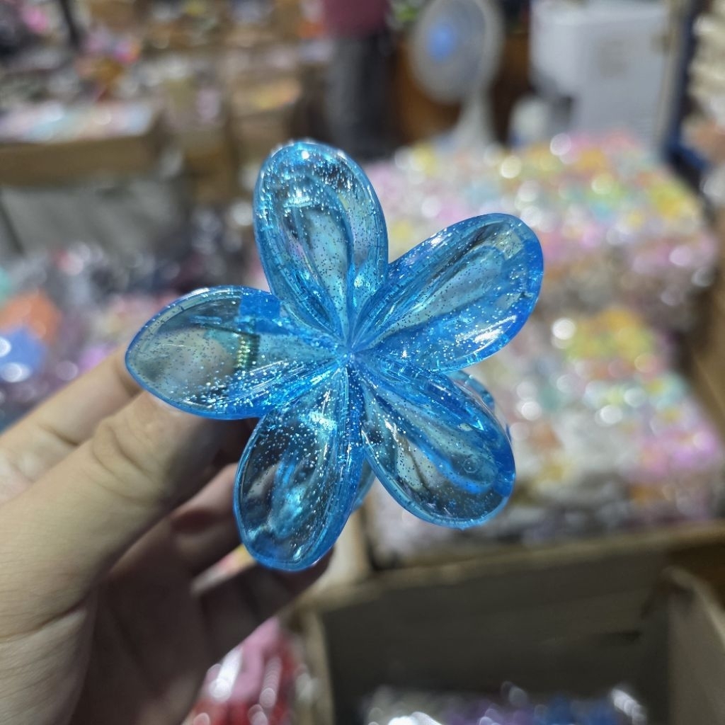 D3W 12 Pcs Jedai Rambut Bunga Kamboja/1 Lusin Jepit Rambut Kamboja Bening