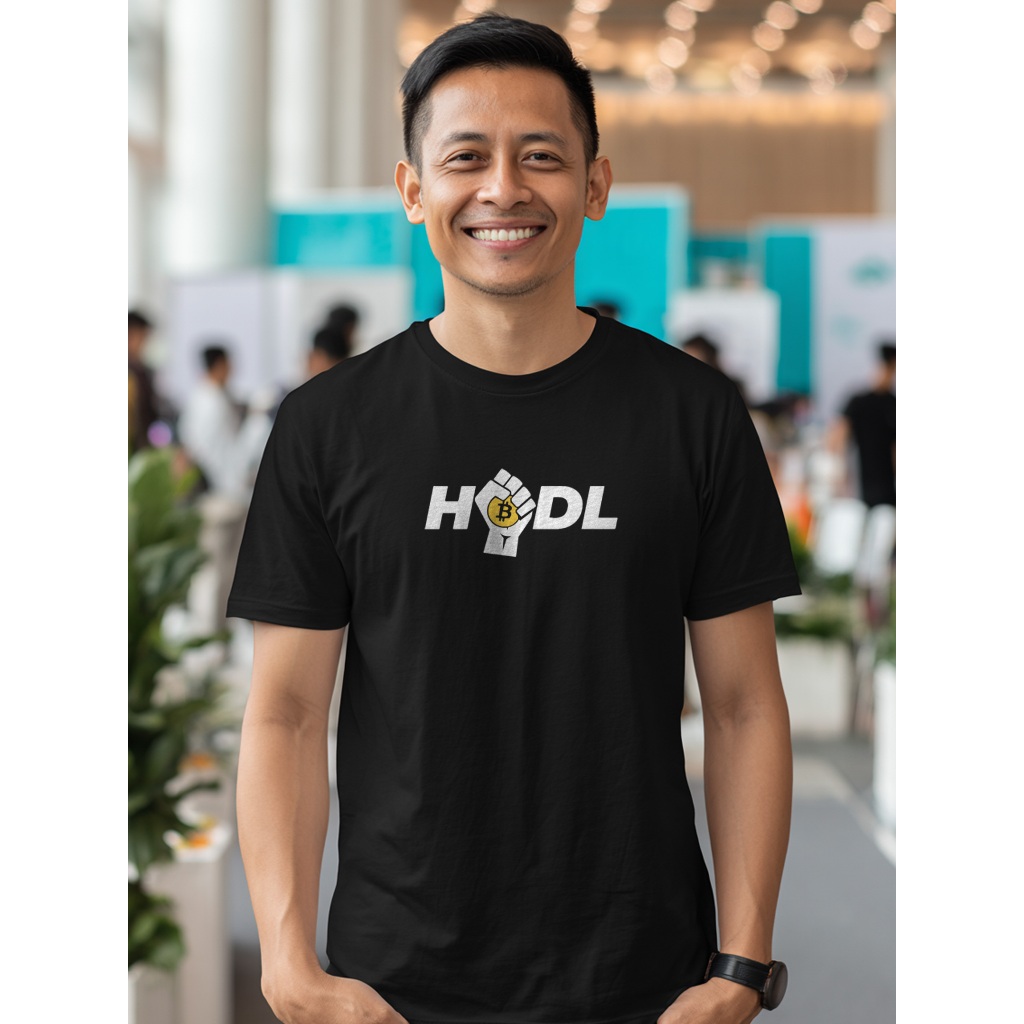 T-shirt Kaos Crypto "HODL" - Kaos Cryptocurrency / Kaos Trader Crypto / Kaos Bitcoin Ethereum Crypto