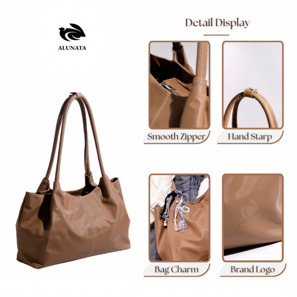 hemat alunata - nubu tas totebag jinjing wanita bahan kulit pas untuk kerja dan kuliah