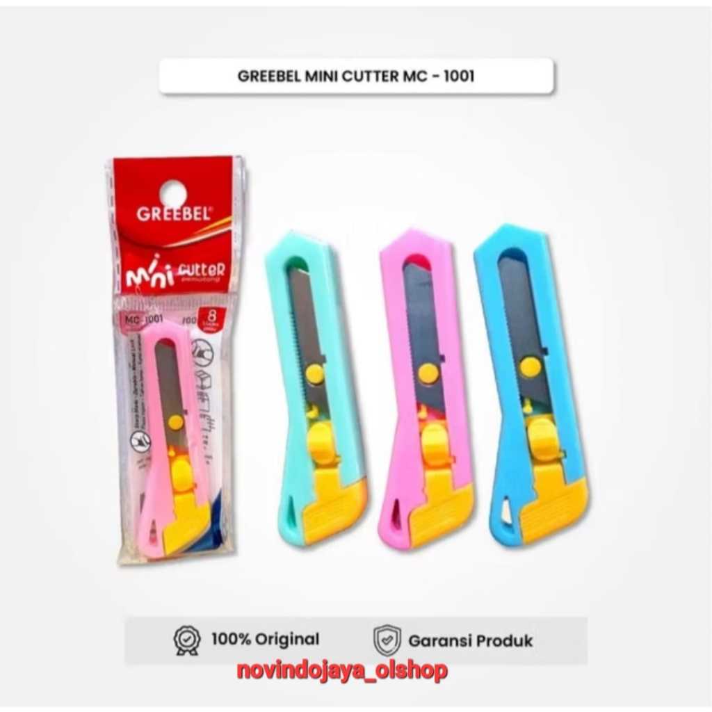 

CUTTER MINI GREEBEL CUTTER KECIL CUTTER ANAK CUTTER LUCU MC-1001 TERMURAH GROSIR 40 PCS (1PAK)
