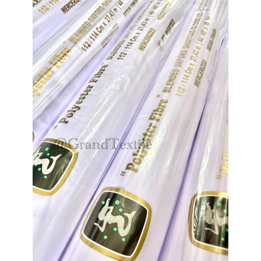 1 ROLL Kain Seragam Oxford Duyung Warna Putih Lebar 115cm isi 30yard