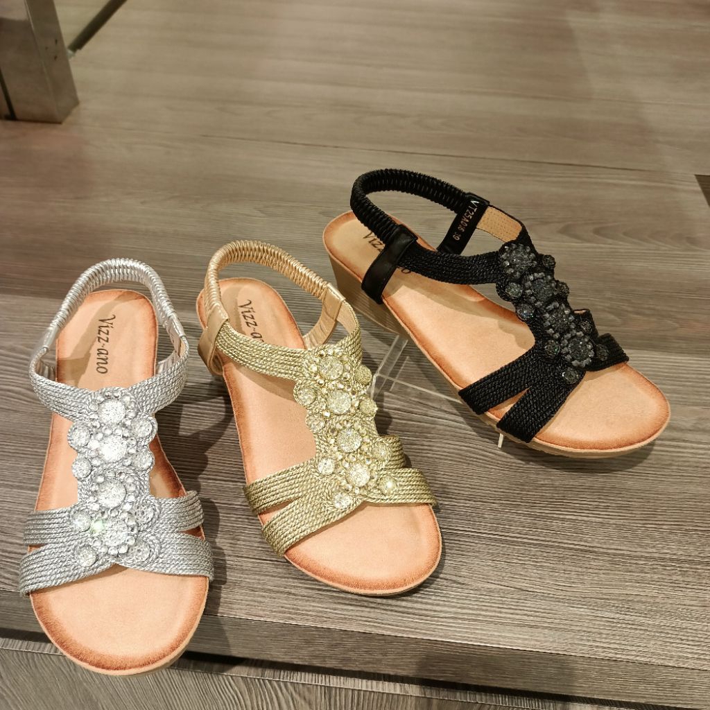 sandal wanita wedges 5cm VIZZANO original matahari