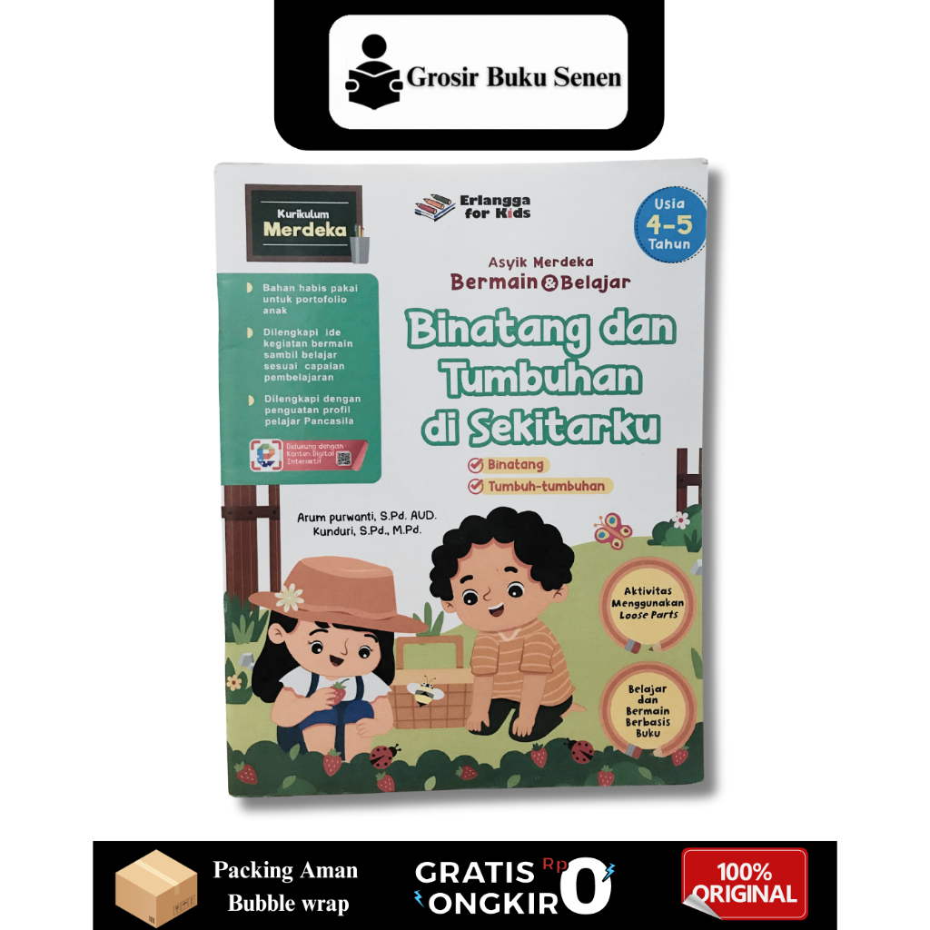 BUNDLING BUKU BINATANG DAN TUMBUHAN DI SEKITARMU - USIA 4-5 TAHUN - ARUM PURWANTI - ERLANGGA FOR KID