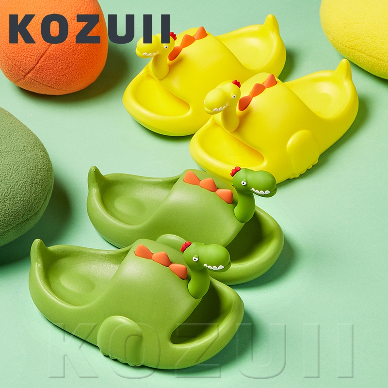 Kozuii Sandal Dinosaurus 3d Sandal Jelly Baim Musim Panas Baru Kartun Lucu Sandal Anak-anak Sandal l