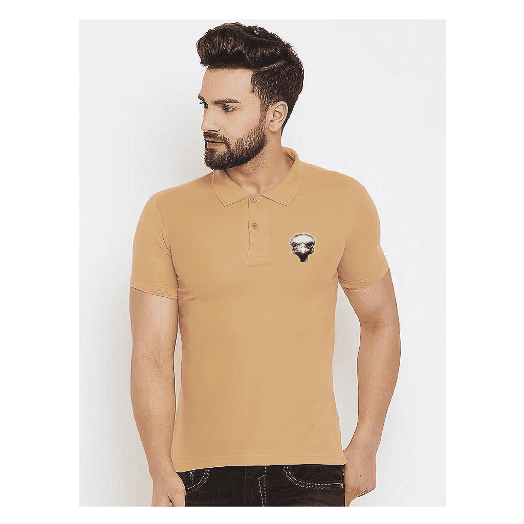 Emuse - Polo Shirt CVC Cappucino| Baju Kaos Kerah Lengan Pendek Polos Unisex Warna Coklat Muda