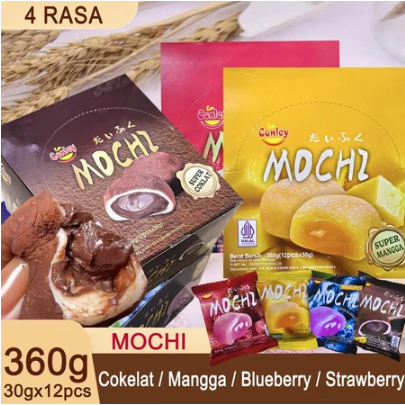 

MOCHI VIRAL CONLEY MIX RASA 1DUS ISI 12, FULL COKLAT 1DUS ISI 12