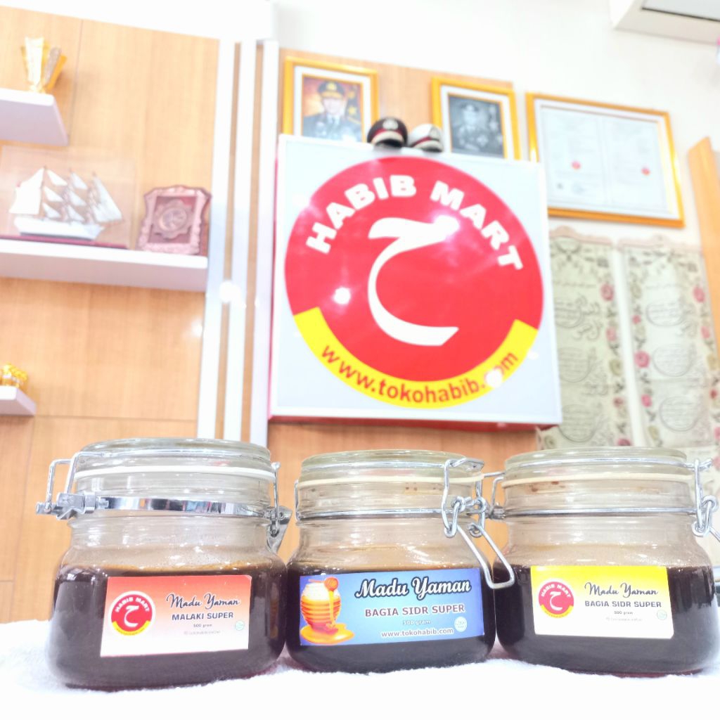 

Madu Yaman Asli 500gr - Bagia Sidr Super & Malaki Super | Toples Kaca Premium Habib Mart