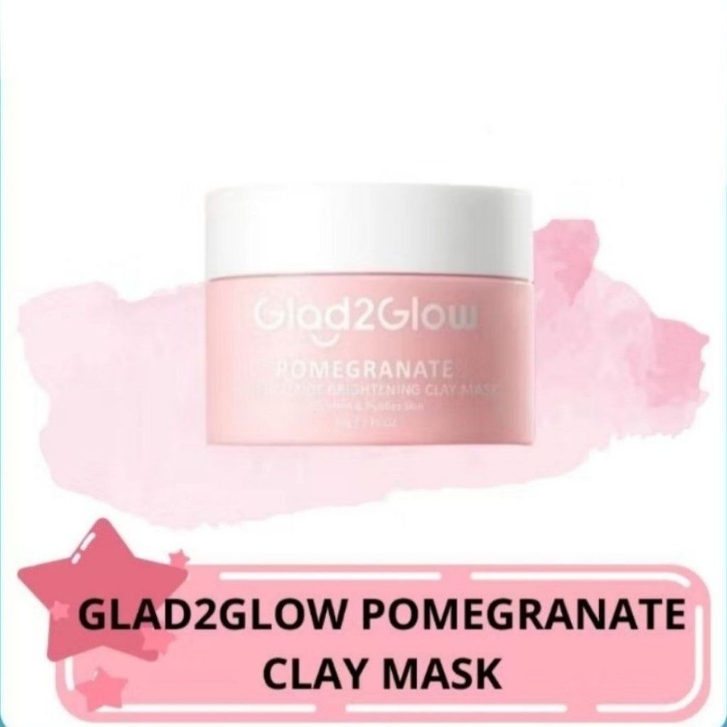 Glad2Glow Brightening Clay Mask POMEGRANATE Niacinamide