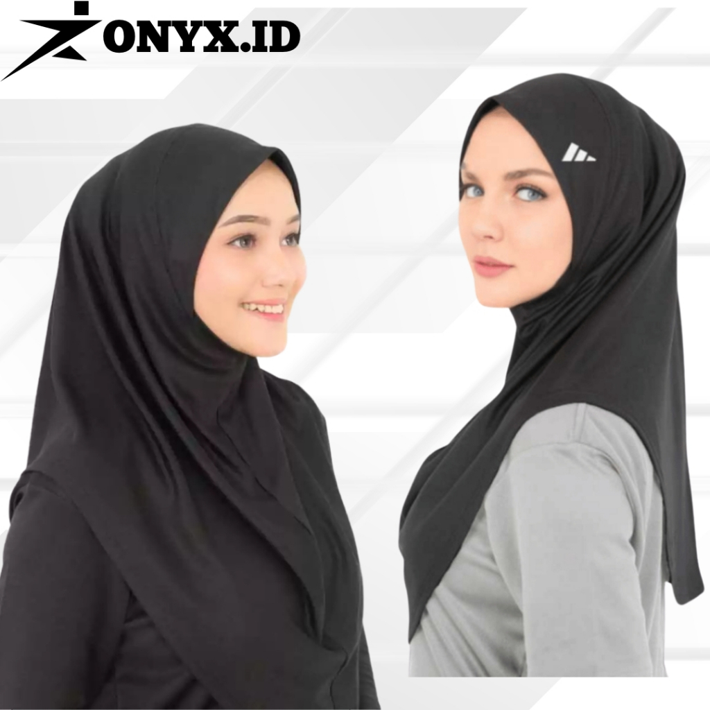 Hijab Sport Olahraga Hijab Sporty Jersey/Bergo Sport/Hijab Instan/Kerudung Sport Jersey