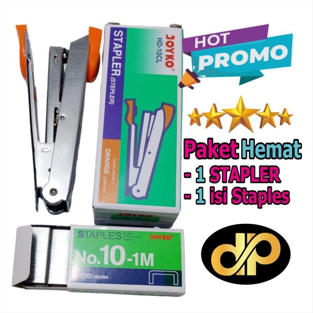 

PAKET HEMAT STAPLER JOYKO HD 10CL + ISI STAPLES, STAPLES + ISI STAPLES, STEPLER DAN ISI STEPLER