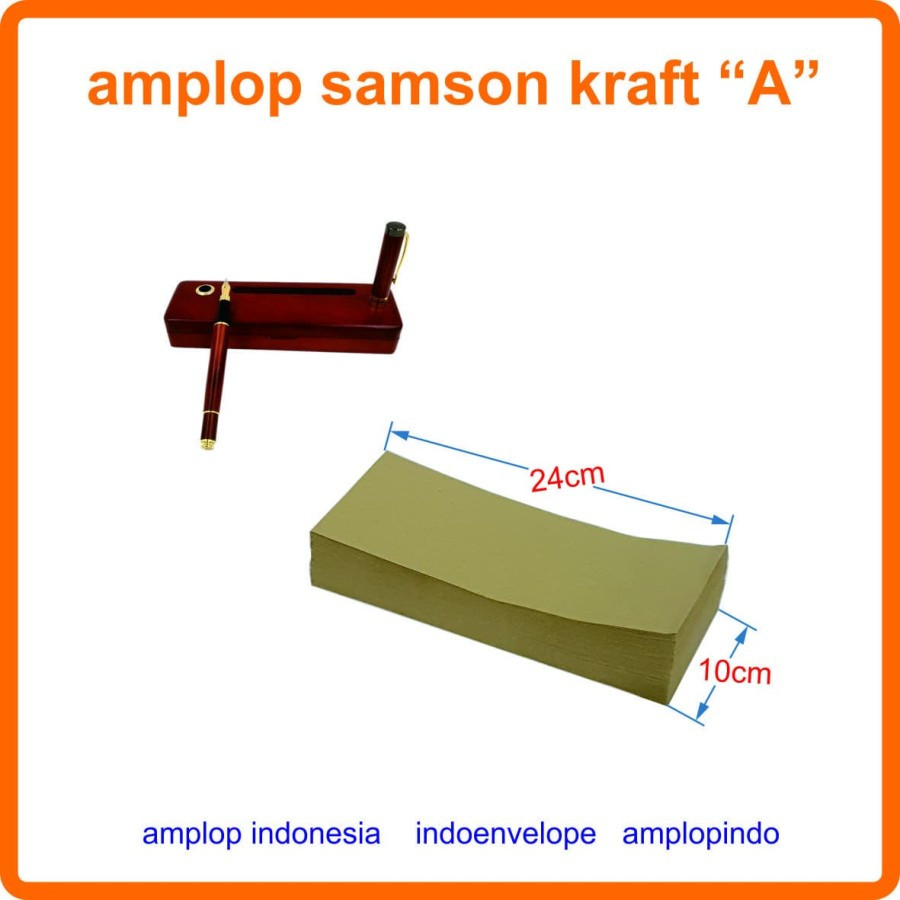 

Amplop Coklat Samson A Ukuran 10x24 cm 1 pak isi 100 pcs