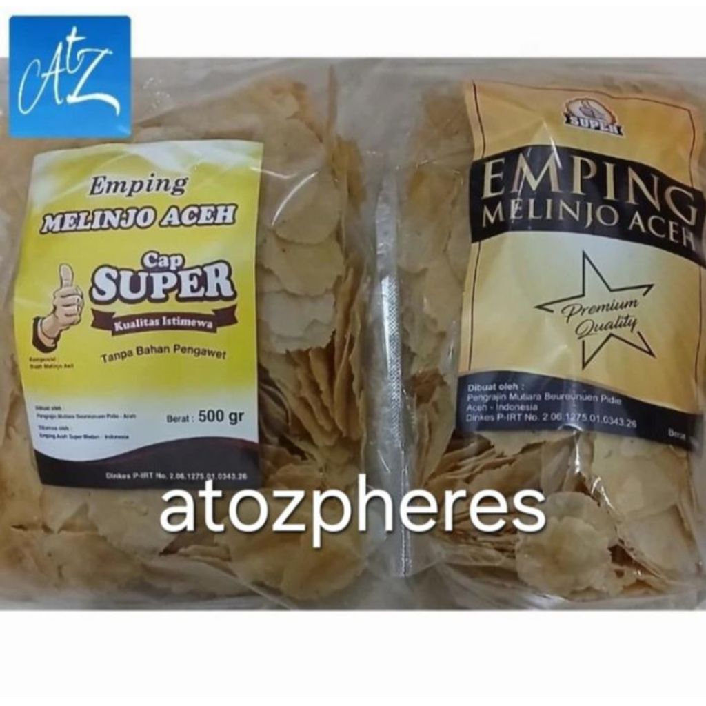 

Emping blinjo belinjo mlinjo MELINJO ACEH Premium Quality cap SUPER 500g