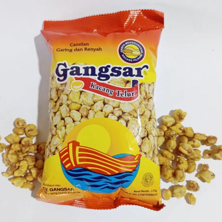 

KACANG TELUR GANGSAR 225GR - Makana Ringan Camilan Renyah - Toserba Gadjah - Ekonomis XJ 246