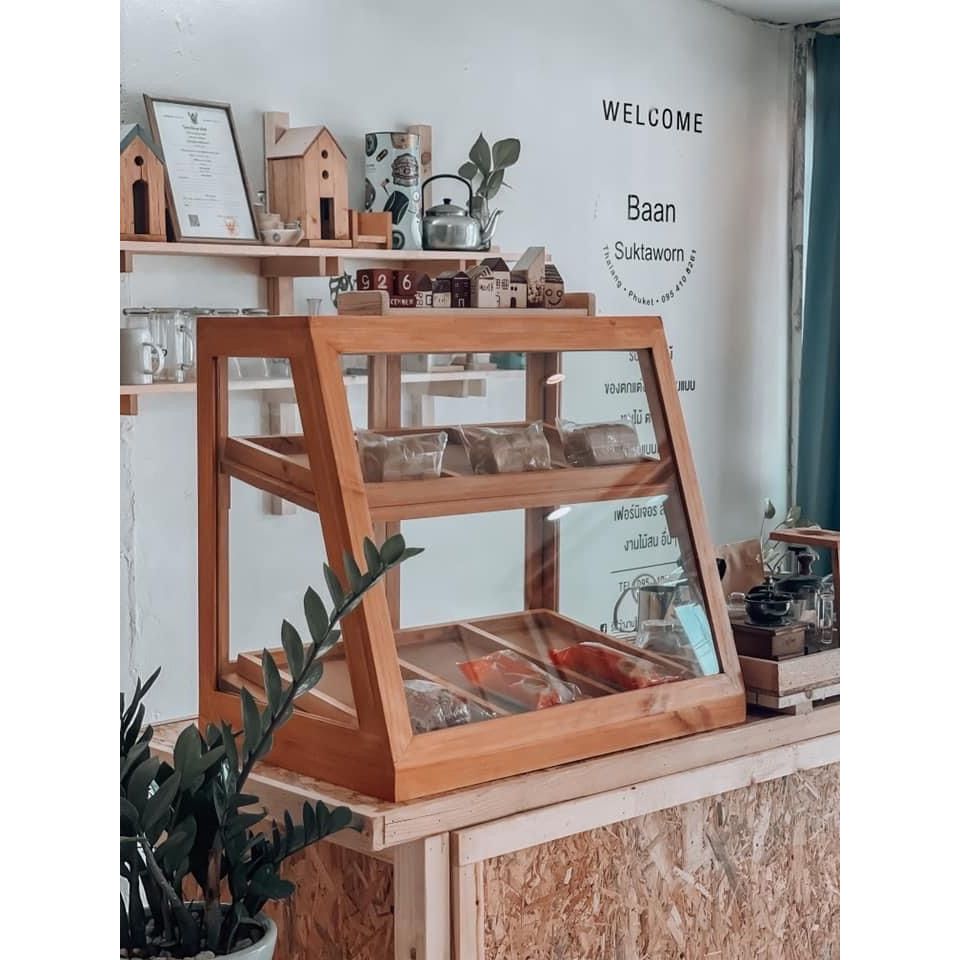 Etalase Kayu Siap Pakai – Pajangan Makanan Resto, Warung, Etalase Display Lengkap