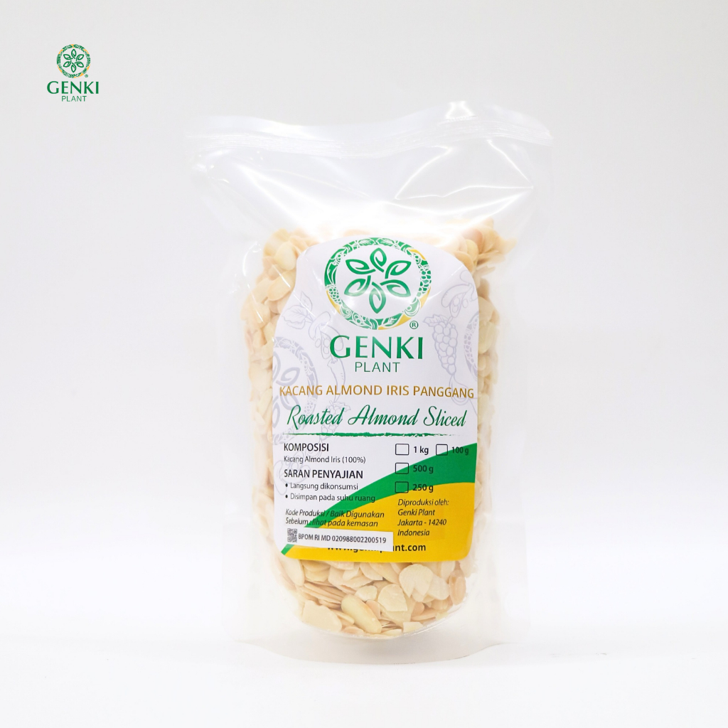 

Genki Plant Kacang Almond Iris Panggang / Roasted Almond Sliced - 250 g