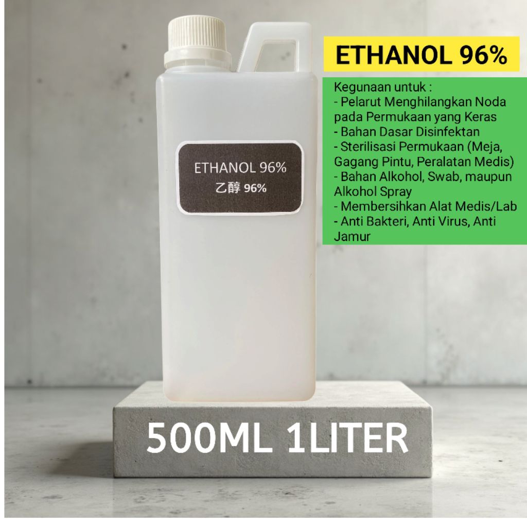 ETHANOL96% 500ML 1LITER CAMPURAN PELARUT PARFUM SPRAY TERBAIK