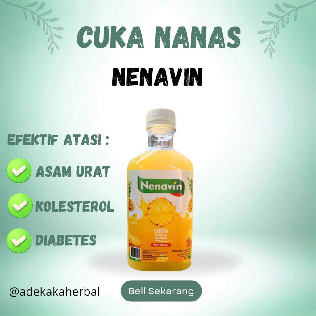 

Nenavin Cuka Nanas Turunkan Kadar Gula Darah 100% Nanas asli - Meringankan Kolestrol dan Menurunkan Gula Darah Halal BPOM Bandung