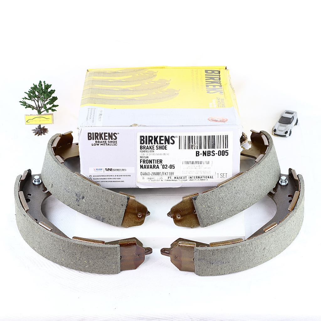 Birkens NBS-005 Kampas Rem Belakang Brake Shoe Navara 08-15 Frontier 98-08