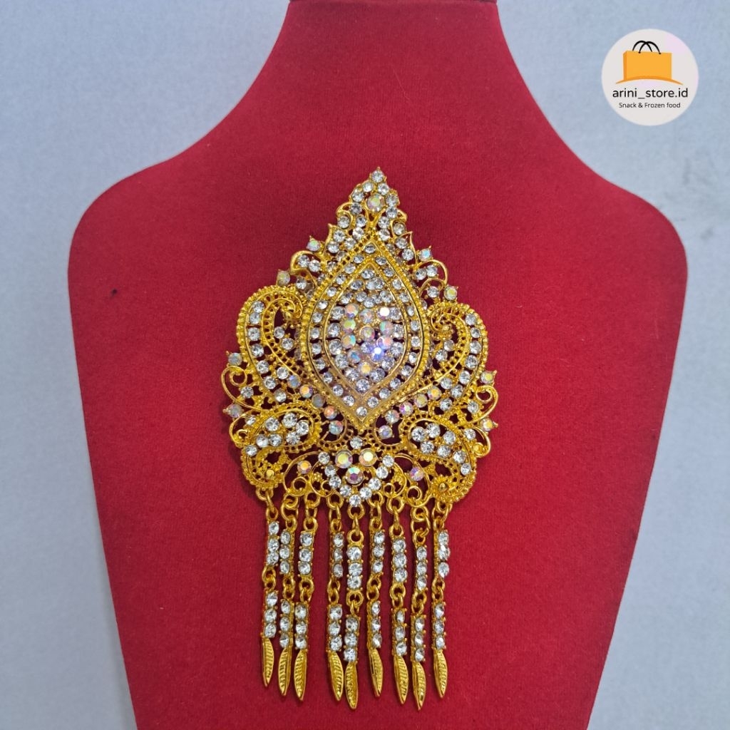 Bros Penganten ukuran jumbo / Aksesori kebayaKekinian / Bros etnik nusantara / Bros gold dan silver