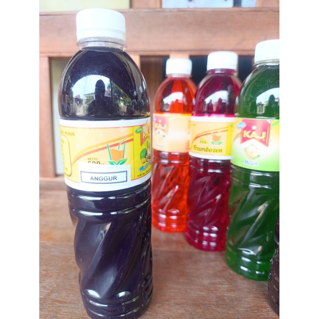 

Syrup sirup manis KAJ asli rasa buah ANGGUR 600ml ungu kental aroma segar manis sehat dari gula asli berkualitas bagus murah