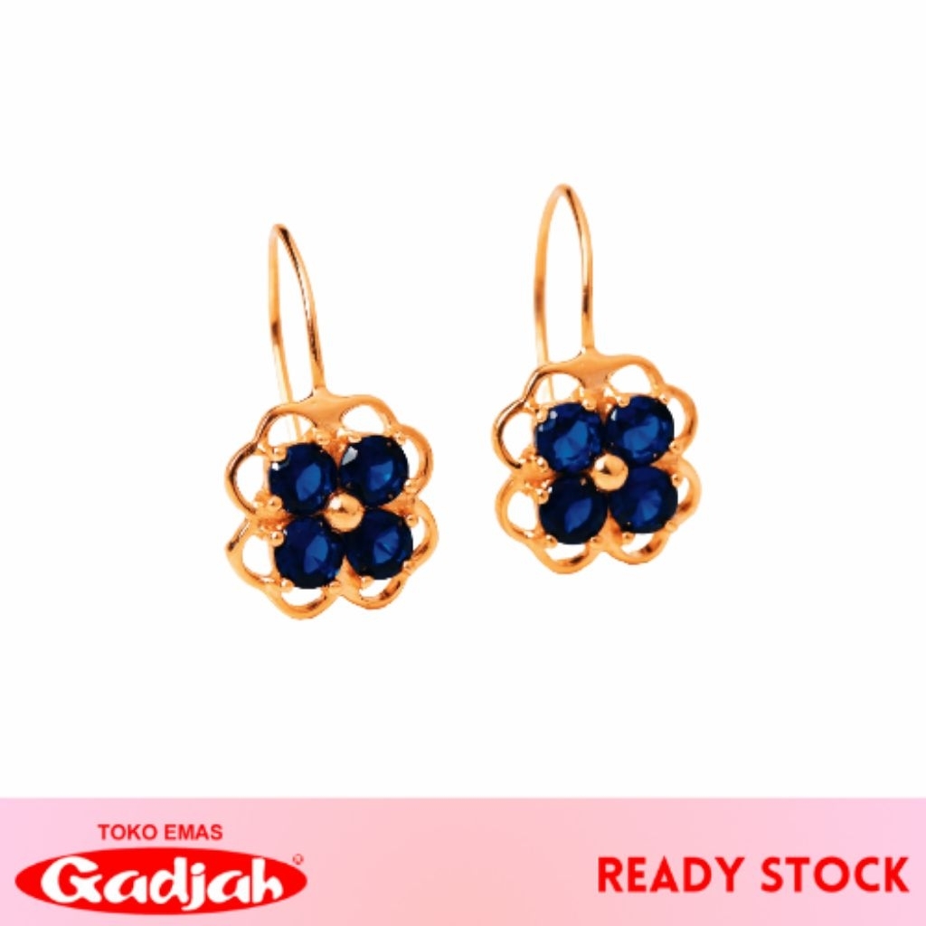 Anting Emas Kawatan Kerangka Bunga 4 Mata Tabur Putik - Toko Emas Gadjah