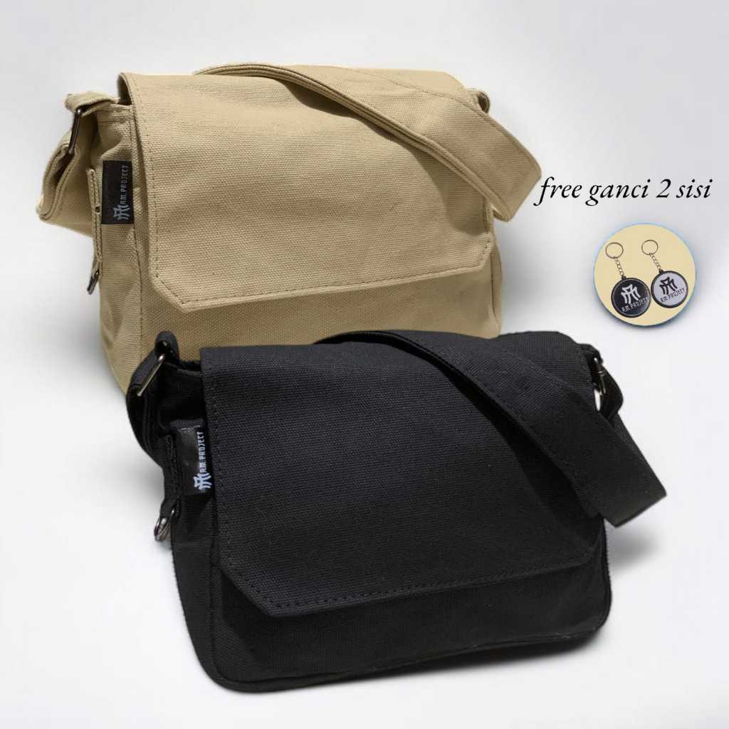 Sale SLINGBAG BAHAN KANVAS PRIA WANITA / MESSENGER BAG AESTHETIC / SLING BAG KANVAS SHOULDER BAG