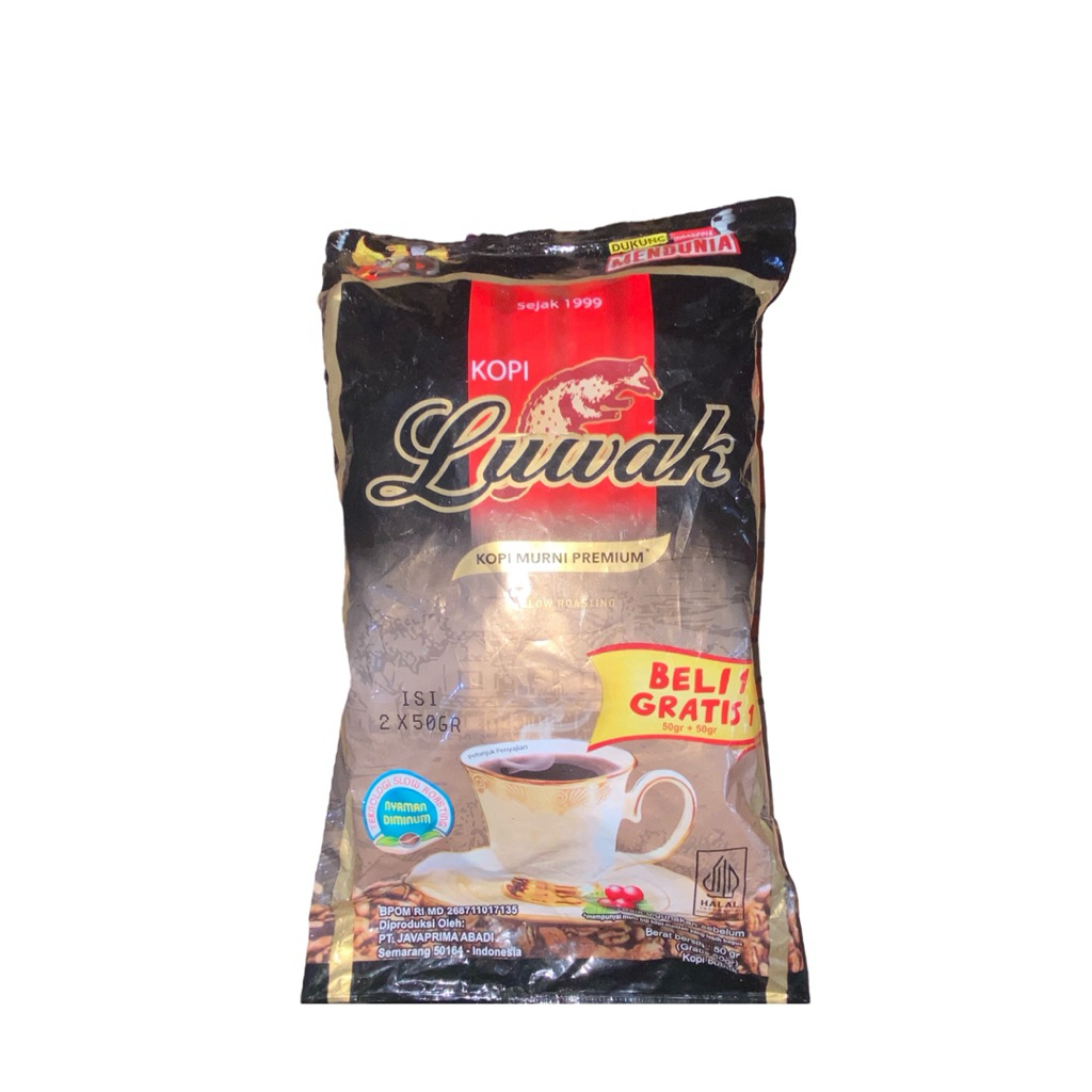 

kopi luwak 1 pack isi 2 beli 1 gratis 1 (50gr)