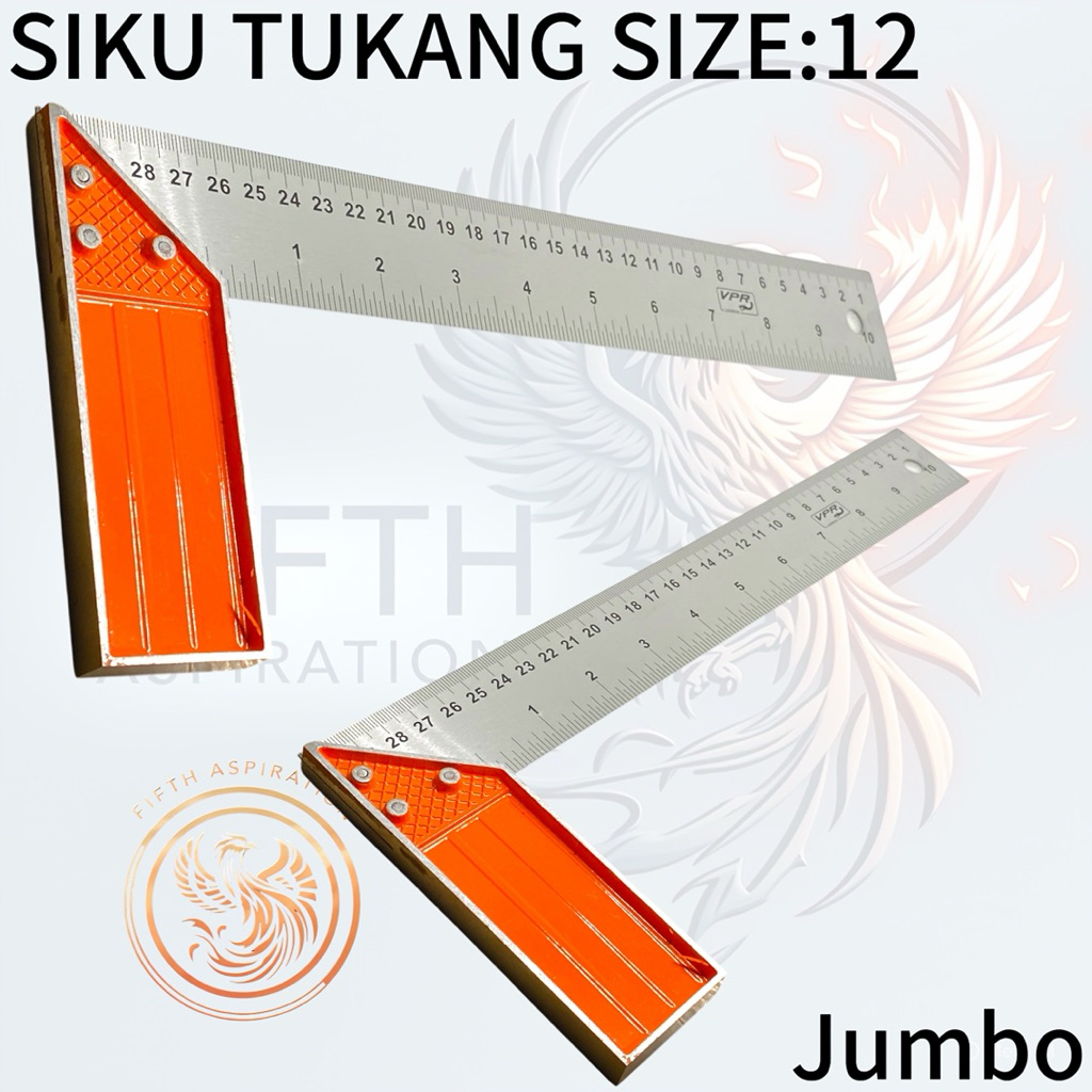 

Penggaris Siku Tukang 30 Cm Stainless Pasekon Pengaris