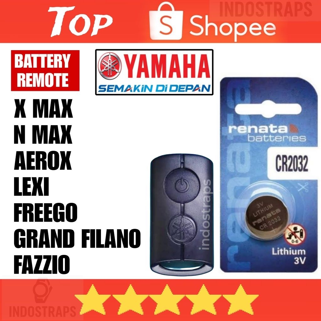 Baterai Remote Motor NMAX AEROX LEXI XMAX FAZZIO FILANO Batre Remote Kayless Yamaha Remote motor Yam