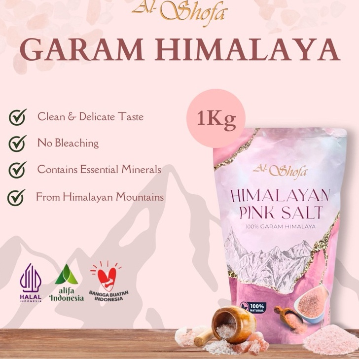 

Garam Himalaya Al Shofa 1kg Himalayan Pink Salt Original