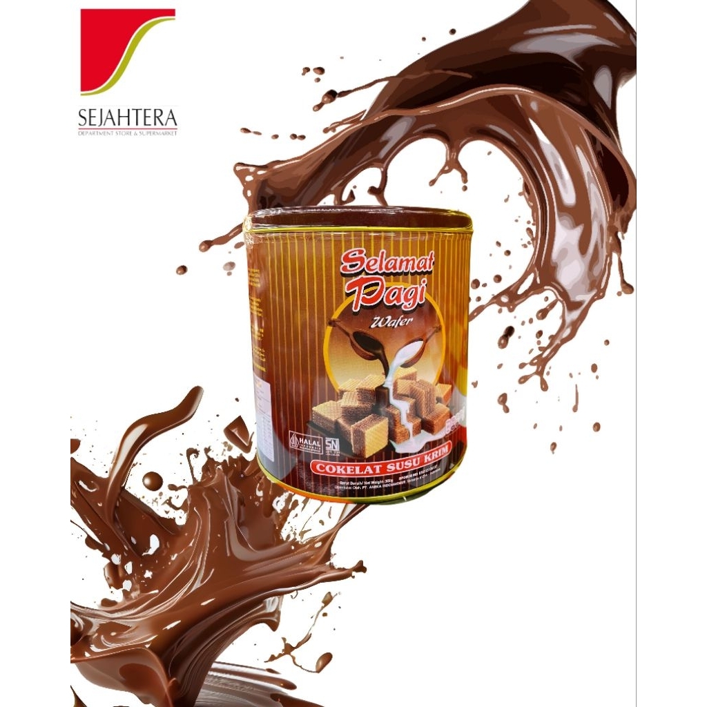 

Selamat pagi wafer cokelat susu krim 300gr