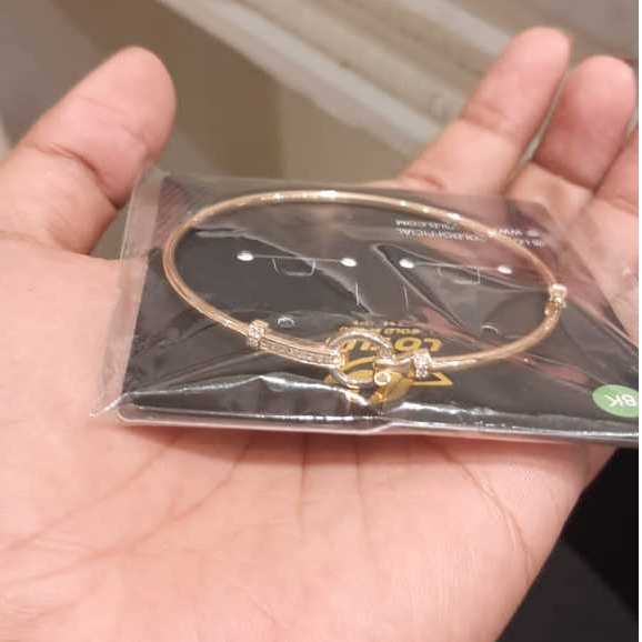 GELANG PIPA OVAL FASHION LOTUS KADAR 375 8K
