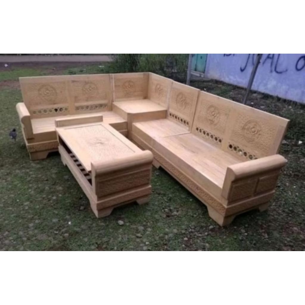 Kursi Tamu Sudut Minimalis Kayu Jati Kursi Tamu Sudut Kayu Jati