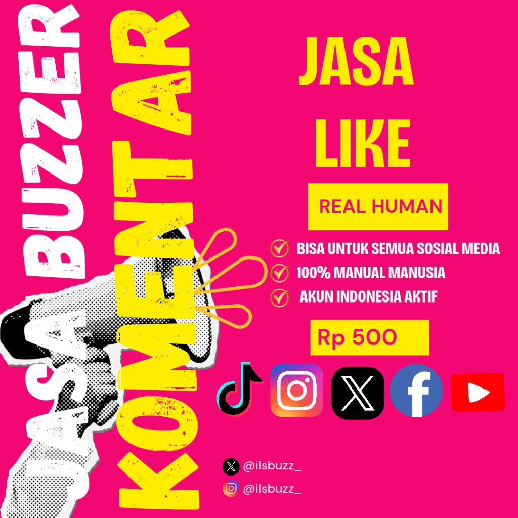 JASA LIKE REAL HUMAN TIKTOK INSTAGRAM TWITTER FACEBOOK YOUTUBE