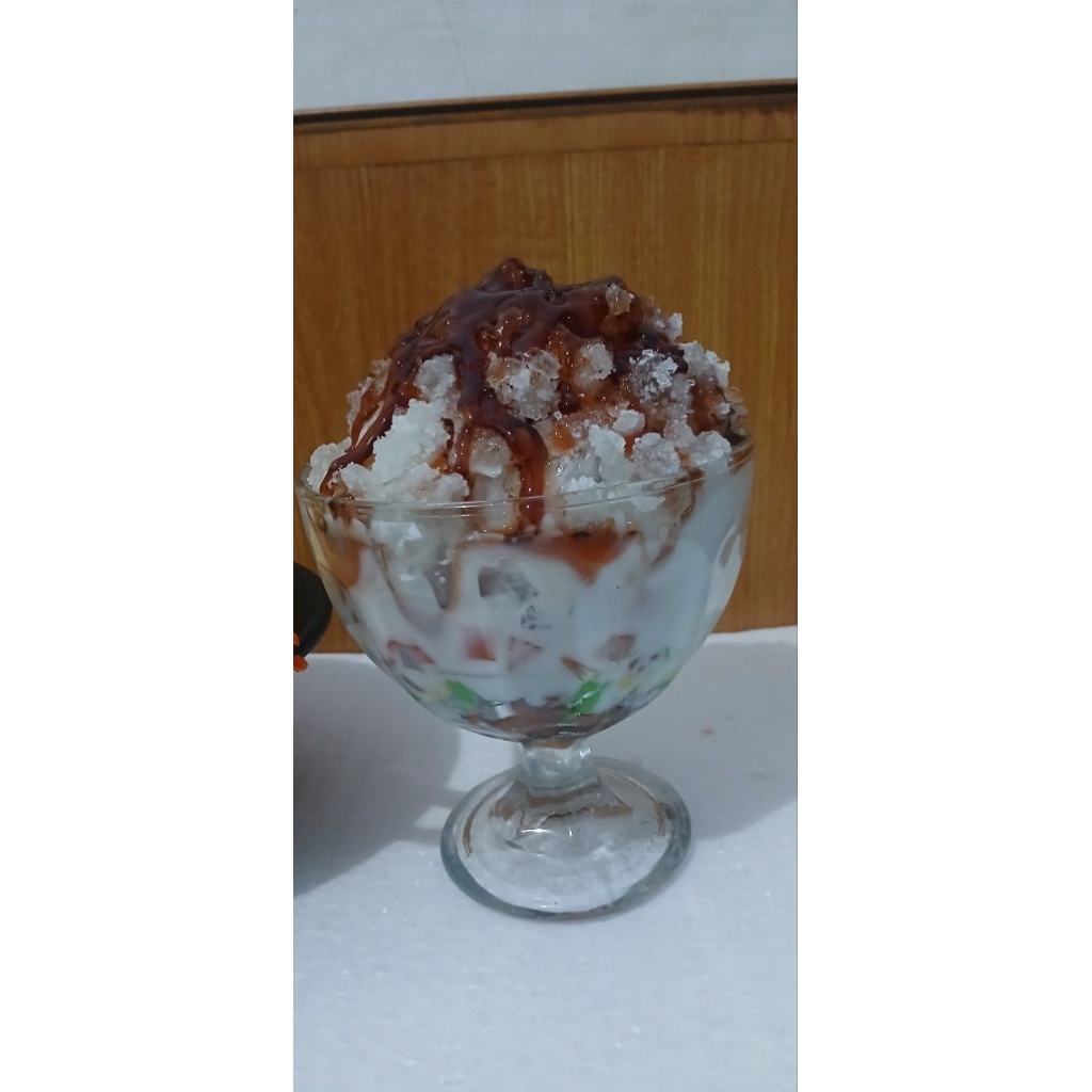 replika makanan es campur , es campur palsu , replika es campur