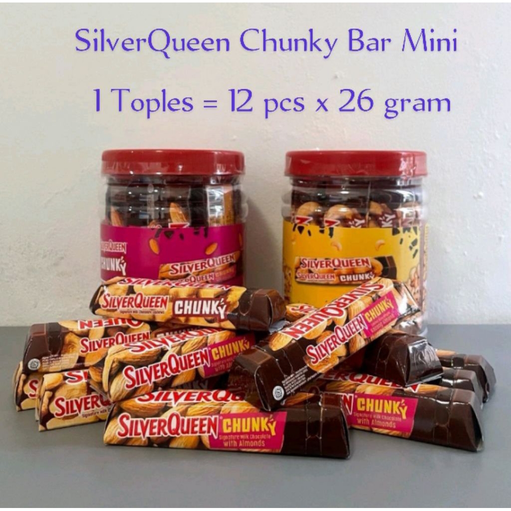 

Cokelat Silverqueen Chunky Bar mini isi 12 pcs x 26 Gram