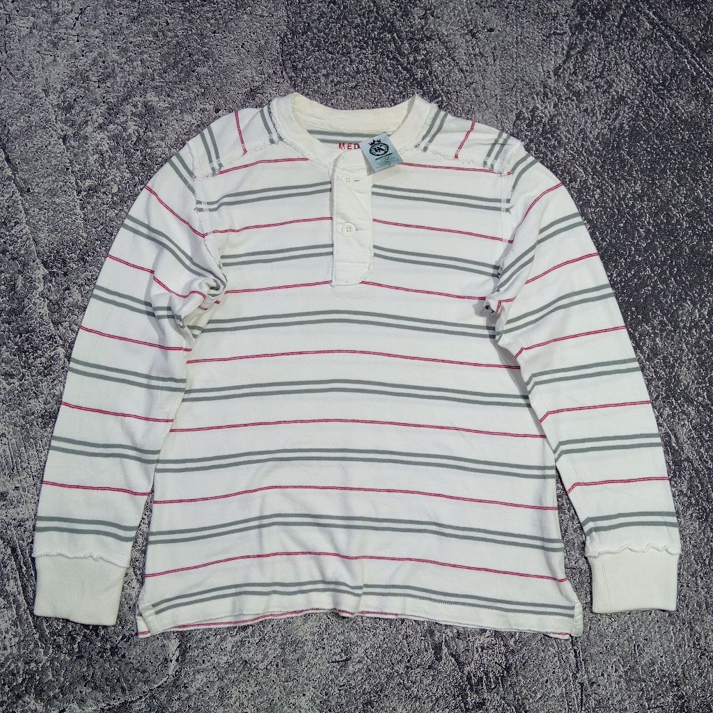 kaos lengan panjang pria sanghai UNIQLO garis bagus size M