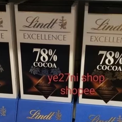 

Lindt Excellent 78% Cocoa Dark Cocoa Cokelat 100gr