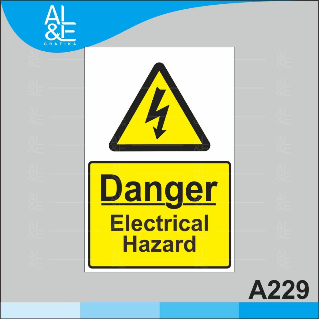 

A228 - Acrylic Sign, Stiker Akrilik Danger Electrical Hazard, Tahan Air, Premium dan Murah