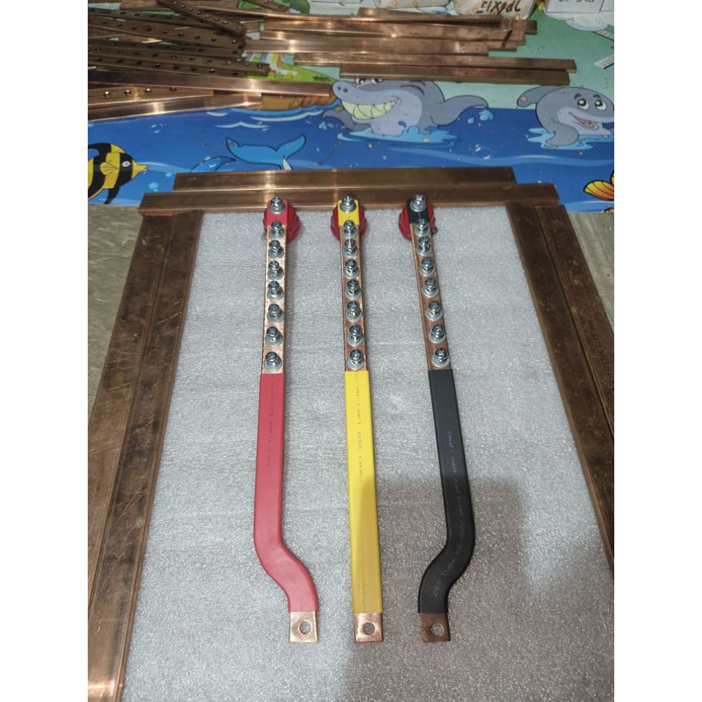 BUSBAR 3×15 RST PANJANG 30 CM UNTUK MCCB 30A/100A